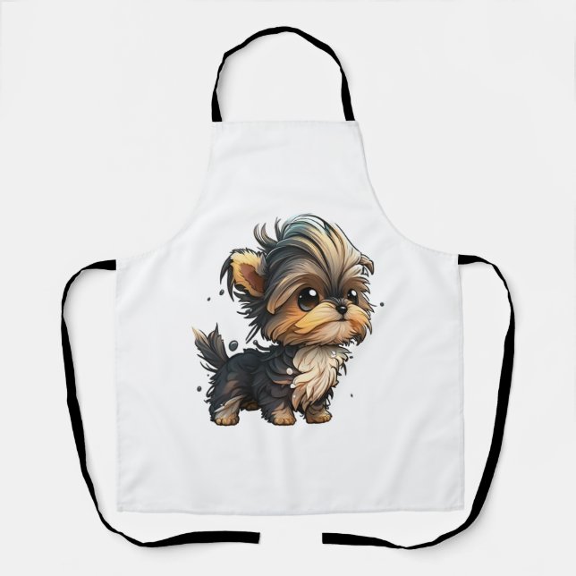 Chibi Yorkshire Terrier Schürze (Vorderseite)