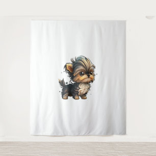 Chibi Yorkshire Terrier Wandteppich