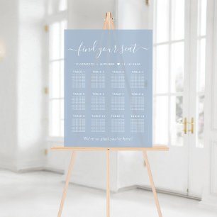 Chic 12 Table Dusty Blue Mariage Siège Frosted