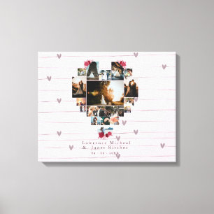 chic 18 Herz geformt Foto Collage für wifey Leinwanddruck