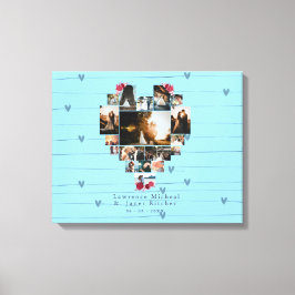 chic 18 herzenförmige Foto Collage für wifey Canv Leinwanddruck