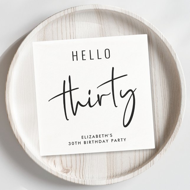 Chic 30. Geburtstag Party Serviette (Von Creator hochgeladen)
