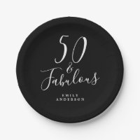 Chic 50 Fabulous Schwarz-weiß 50. Geburtstag
