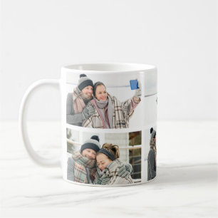 Chic 6 Foto Collage fügen Sie Ihre eigene Foto-Ta Kaffeetasse