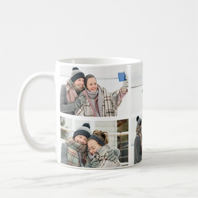 Chic 6 photo collage ajouter votre propre tasse ph (Gauche)