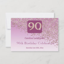 Chic 90 Geburtstag Rose Gold Glitzer UAWG