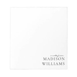 Chic A Note from Script Typografy Notepads Notizblock