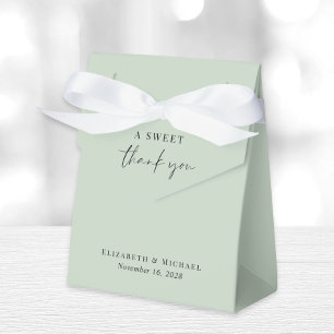 Chic a Sweet Danke, Sage Green Wedding Geschenkschachtel