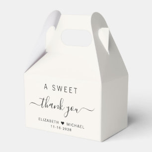 Chic A Sweet Thank You Cream Hochzeit Geschenkschachtel