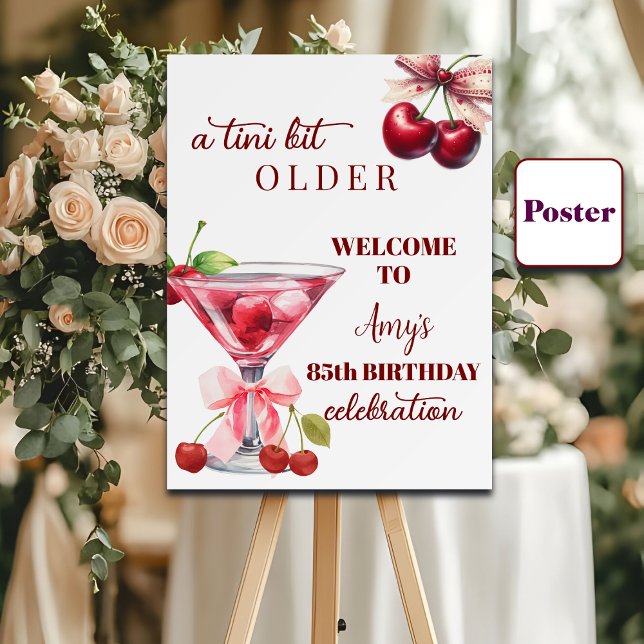 Chic A Tini Bit älterer Cherry Martini 85. Geburts Poster (Von Creator hochgeladen)