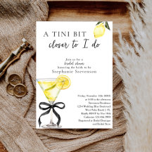Chic A Tini Bit Closer Lemon Martini Bridal Shower