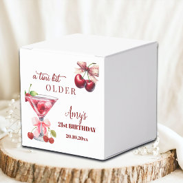 Chic A Tini Bit Older Cherry Martini 21st Birthday Geschenkschachtel