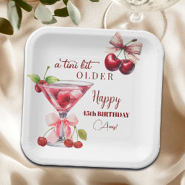 Chic A Tini Bit Older Cherry Martini 45th Birthday Pappteller