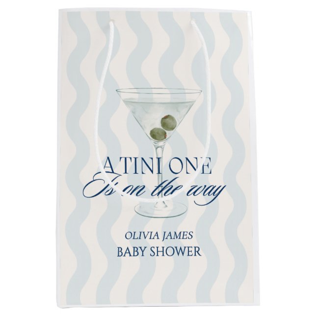 Chic a tini one boy baby dusche mittlere geschenktüte (Vorderseite)