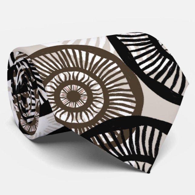 Chic Abstrakt Circle Wheel Neutral Krawatte (Von Creator hochgeladen)