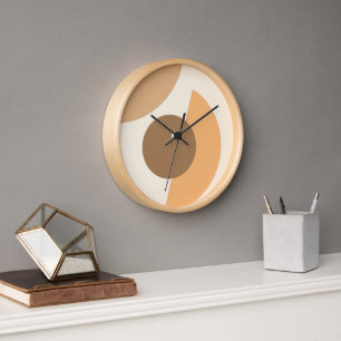 Chic Abstrakt Geometric Circles Mosaik Art Pattern Uhr