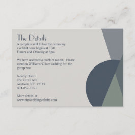 Chic Abstrakt Geometric Sage Navy Dusty Blue Begleitkarte