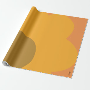 Chic Abstrakt Orange Blume Geschenkpapier