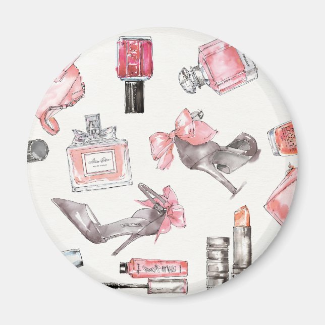 Chic Accents | Aquarellfarben Magnet (Vorne)