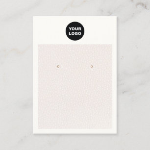 Chic Add Logo Blush Pink Leder Ohrring-Anzeige Visitenkarte