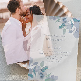 Chic Airy Blue Floral Bouquet Wedding