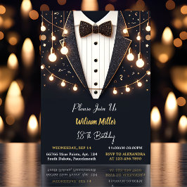 Chic and Anzug Award Men Adult Tuxedo 18. Geburtst Einladung