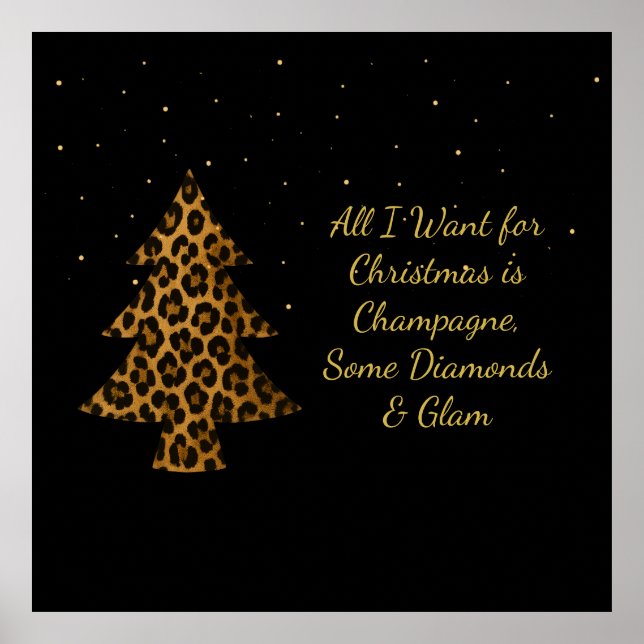 Chic and Glamorous Christmas Design Poster (Vorne)