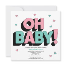 Chic and Playful Baby Shower Einladung - Oh Baby