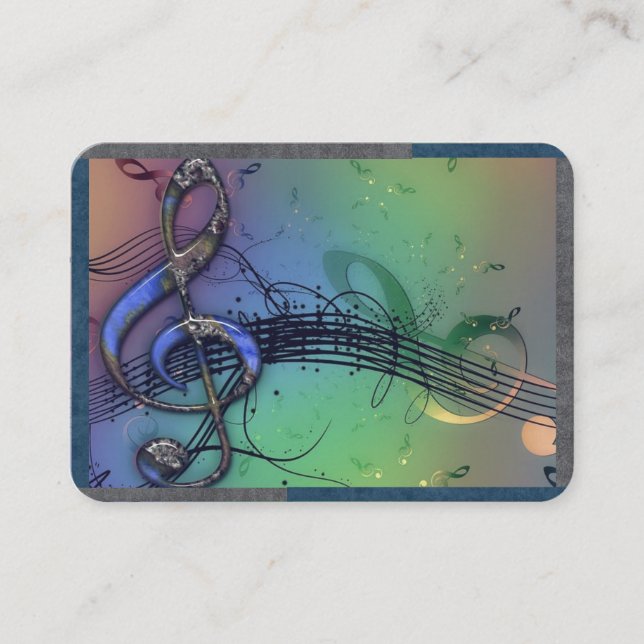 Chic and Popular Colorful Musical Image on a Visitenkarte (Vorderseite)