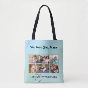 Chic Aqua Nana 6-Foto-Familien[erinnerung] Tasche
