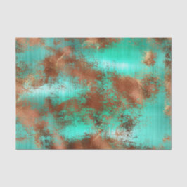 Chic Aquamarin Copper Boho Seidenpapier