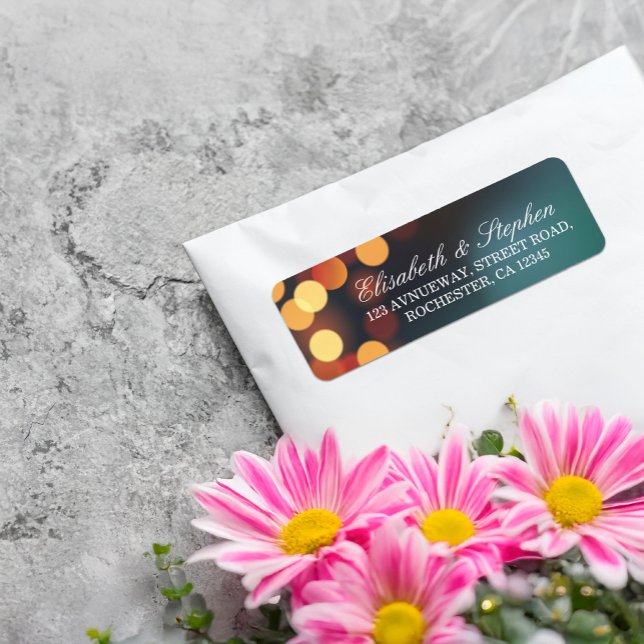 Chic Aquamarin Gold Bokeh Glitzer String Lights We (Von Creator hochgeladen)