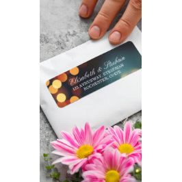 Chic Aquamarin Gold Bokeh Glitzer String Lights We