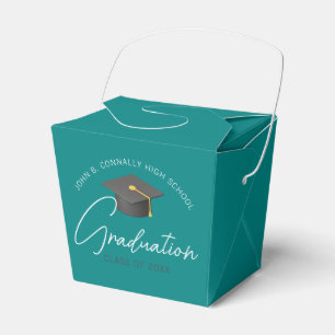 Chic Aquamarin Modern 2025 Graduation Party Geschenkschachtel