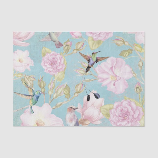 Chic-aquamarines Vintages Seidenpapier (Vorderseite)