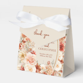 Chic Aquarell Blume Herbstfarben Kupferrot Geschenkschachtel