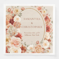 Chic Aquarell Blume Herbstfarben Kupferrot