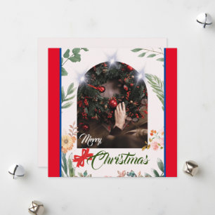Chic arch Foto typografisch fröhliche Weihnachten
