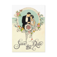 Chic Art Deco 1920er Jahre Braut & Groom Save the 