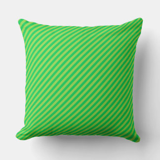 Chic Atomic Green & Lime Stried Coussin esthétique