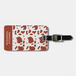 Chic Ayrshire Kuh Print Pattern Abenteuer Reisen Gepäckanhänger