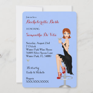 Chic Bachelorette Bash Custom Party Einladung