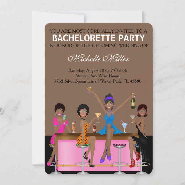 Chic Bachelorette Bash Invitation personnalisée (Devant)