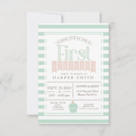 Chic Bakery Erster Geburtstag Party Einladung