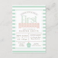 Chic Bakery First Birthday Party Invitation
