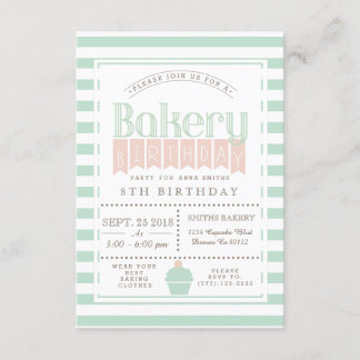Chic Bakery Geburtstagsparty Einladung