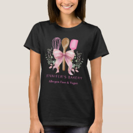 Chic Bakery Konditorei Koch Backutensien Pink Bow T-Shirt