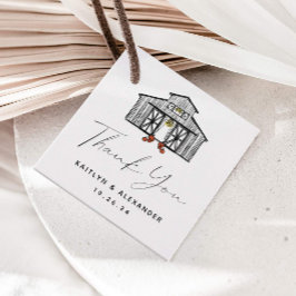 Chic Barn danke Ihnen Wedding Geschenkanhänger