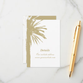 Chic Beach Hochzeit kleine vertikale Karten