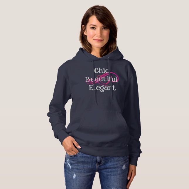 Chic, Beautiful, Elegant T-Shirt Hoodie (Vorne ganz)